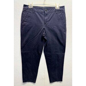 Liz Claiborne Women's Blue Pants Cropped Ankle Stretch Size 8